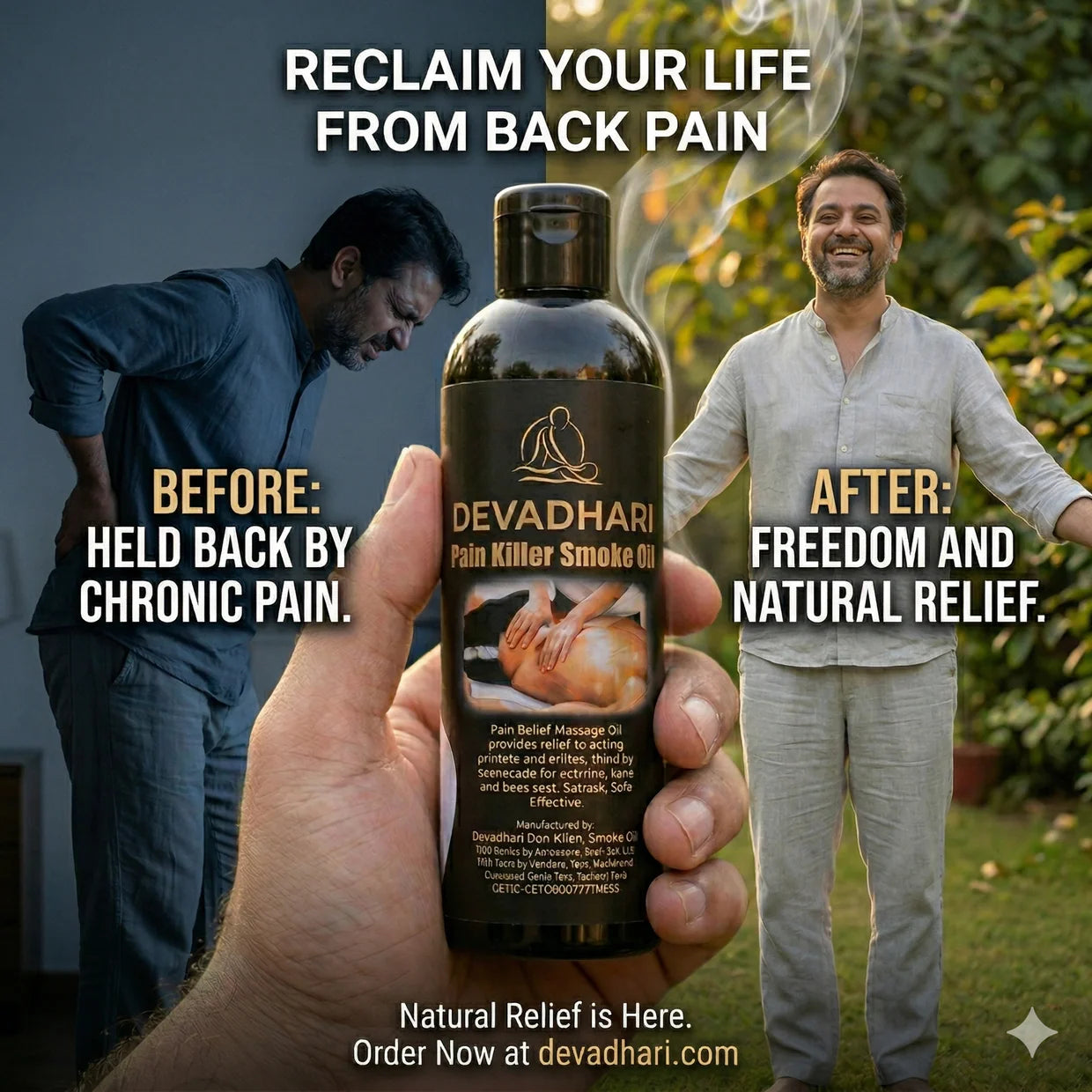 Smoke Pain Relief & Massage Oil Working